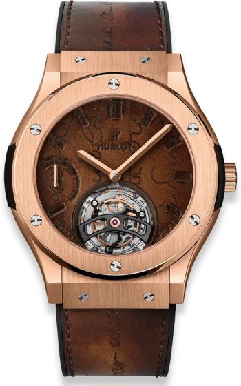 Buy Replica HUBLOT CLASSIC FUSION TOURBILLON POWER RESERVE 5 DAYS BERLUTI SCRITTO KING GOLD 505.OX.0500.VR.BER17 watch